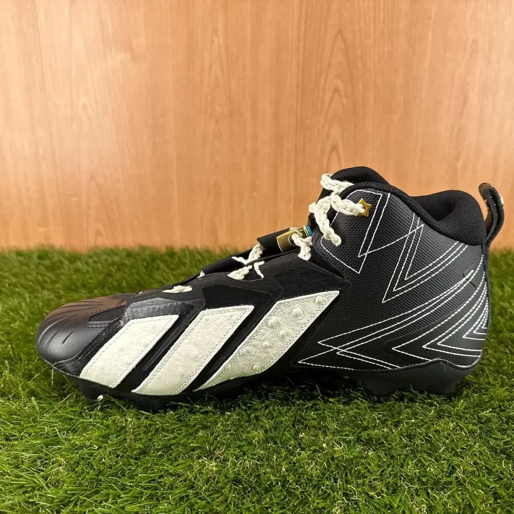 adidas Adizero Chaos II Lineman Rodeo Black Football Cleats JQ1404 Men's Size 12